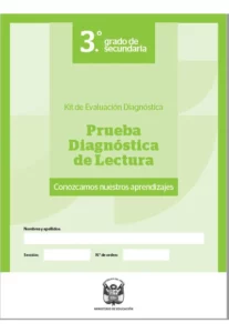 Prueba diagnóstica Lectura - Tercero de Secundaria