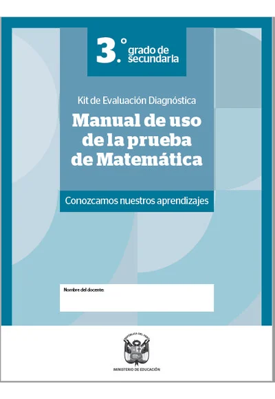 Prueba diagnóstica Matemática - Tercero de Secundaria