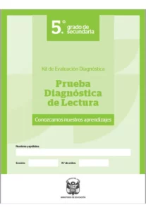 Prueba diagnóstica Lectura - Quinto de Secundaria